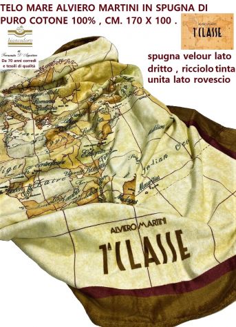 TELO MARE SPUGNA ALVIERO MARTINI 1^CLASSE UNISEX cm. 170 x 100 - Foto 4