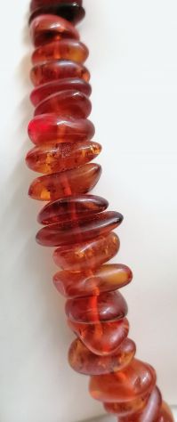 BELLISSIMA COLLANA SCALARE IN AUTENTICA AMBRA BALTICA NATURALE A GOCCE. - Foto 5