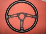 VOLANTE IN PELLE PER AUTO D'EPOCA ALFA FIAT LANCIA JOLLY ATTACCO 5 FORI D.35cm