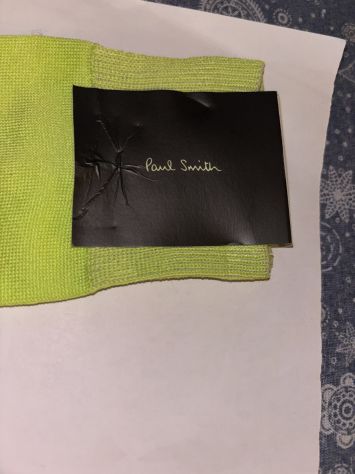 CALZE NUOVE DA UOMO FIRMATE ORIGINALI PAUL SMITH,MADE IN ITALY,IN COTONE,TAGLIA - Foto 3