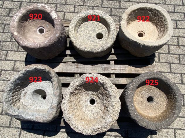 Antica vasca lavabo rustica in pietra granito 1 - Foto 4