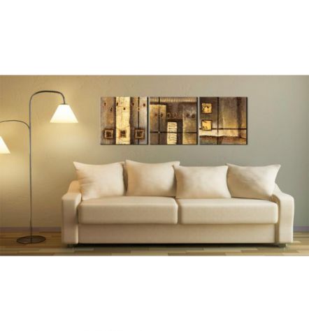 Quadro Artigianale ARREDALACASA N. 68 Cm. 150x50 Dipinto A Mano - Foto 2