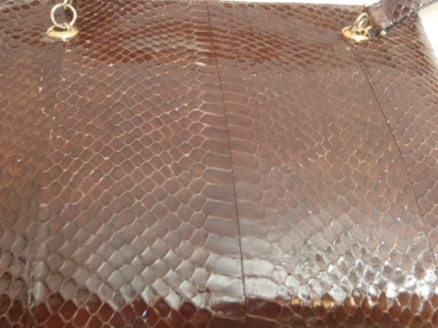 Borsa in pelle pitone - Foto 6
