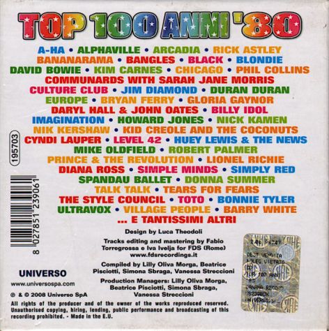 Cofanetto 7 CD Top 100 Anni '80 (Le Più Grandi Hit Dei Meravigliosi Anni '80) - Foto 2
