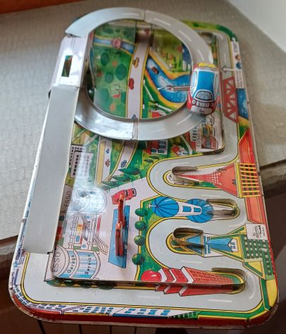 PISTA di latta, giocattolo modello litografico vintage. - Foto 8