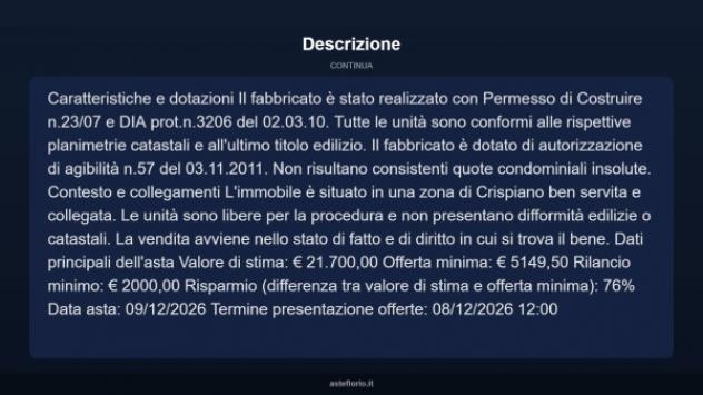 Immobile in asta di 47 m² in vendita a Crispiano - Foto 5