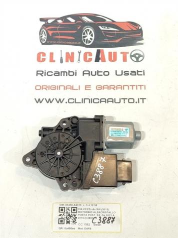MOTORINO ALZAVETRO POSTERIORE SINISTRO KIA Cee'd Serie Sporty wagon 83450-A2010 D4FB (1218)