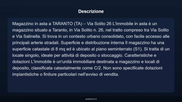 Immobile in asta di 8 m² in vendita a Taranto - Foto 8