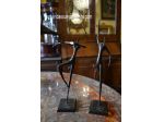 Coppia di statuine ballerine in bronzo anni 80 Khalique
