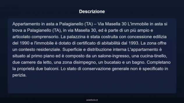 Immobile in asta di 85 m², box auto in vendita a Palagianello - Foto 15