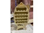 Botte porta bottiglie foglia oro avorio argento bianco legno con spedizione