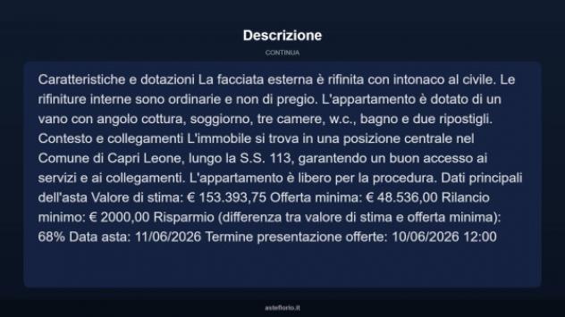 Immobile in asta di 189 m² in vendita a Capri Leone - Foto 13