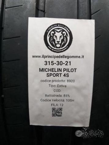 2 gomme 315 30 21 michelin a8920 - Foto 2