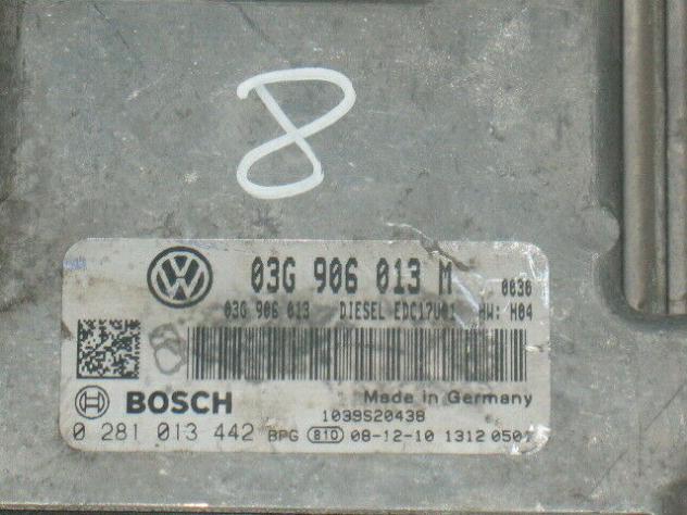0281013442 ECU VW SKODA POLO 1.9 EDC17U01 0281013442 03G906013M HW04 - Foto 2