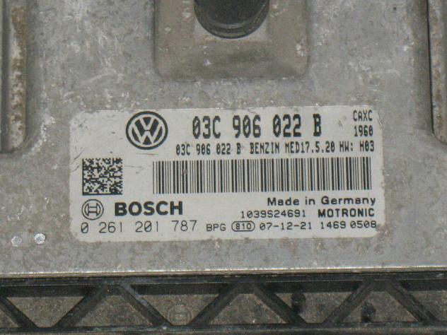 0261201787 ECU VW GOLF LEON 1.4 TSI 0261201787 03C906022B MED17.5.20 - Foto 2