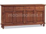 Credenza 4 porte 4 cassetti (grezza) - Nuovo