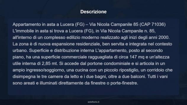 Immobile in asta di 147 m² con più di 5 locali e box auto in vendita a Lucera - Foto 10