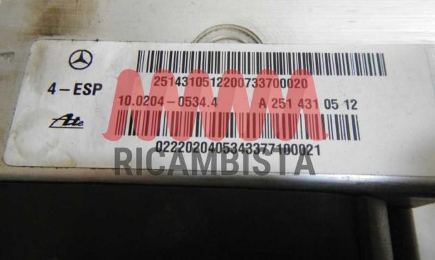 A2515452632 Mercedes Classe R W251 centralina gruppo pompa ABS ESP - Foto 2