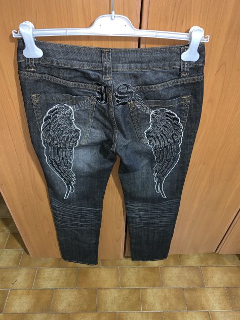 JEANS PARI A NUOVI MA VINTAGE,DA DONNA,A VITA BASSA,LEGGERMENTE ELASTICIZZATI,CO - Foto 10