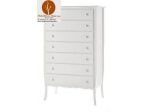 Mobili Rustici Prato Country Cassettiera 7 Cassetti Bianca in Legno cod. 13013
