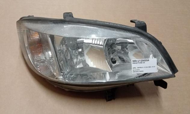 PROIETTORE DX 999-U1296994 Parti elettriche  Fanaleria  Proiettori  Proiettore ant. OPEL - ZAFIRA A - 01-04-1999 - 01-07-2005