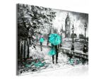 Quadro Ombrelli VERDI A Londra Cm.90x60 E 120x80 ARREDALACASA