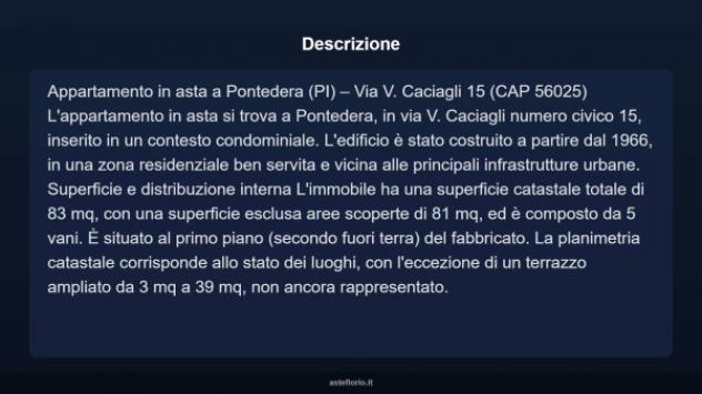 Immobile in asta di 83 m² in vendita a Pontedera - Foto 9