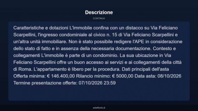 Immobile in asta di 58 m² in vendita a Roma - Foto 4