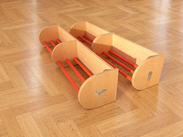 Scarpiera WESCO per bambini, 3 mensole in legno e metallo, singole o set - Foto 2
