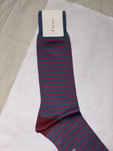 CALZE NUOVE CON CARTELLINO UOMO FIRMATE ORIGINALI”PAUL SMITH”MADE IN ITALY - Foto 3