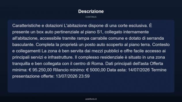 Immobile in asta di 165 m², box auto in vendita a Roma - Foto 4