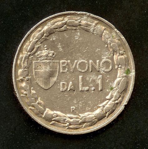 ITALIA 1928 Moneta Buono 1 Lira - Foto 2