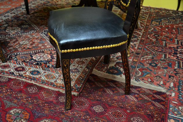 Tris poltrone da studio stile Napoleone III Boulle - Foto 9