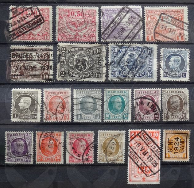 BELGIO 1866-1999 Lotto di 86 francobolli - Foto 4