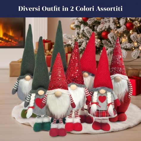 Gnomo per Decorazione  differenti 40 cm