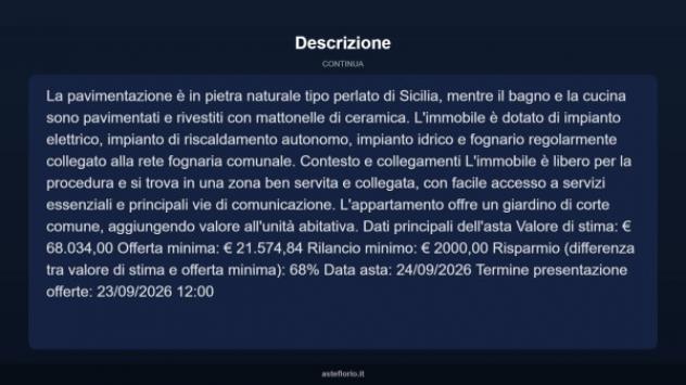 Immobile in asta di 174 m² con più di 5 locali in vendita a San Vincenzo la Costa - Foto 13