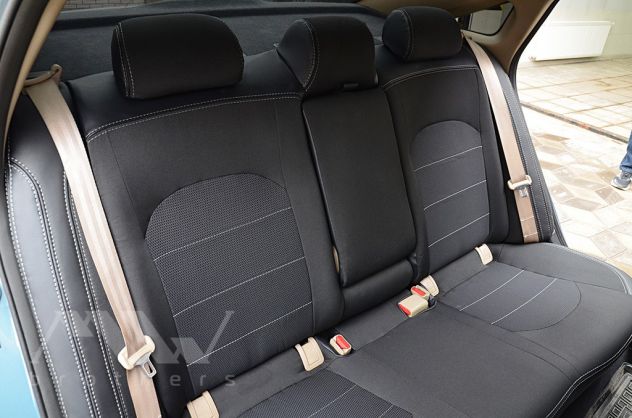 Set Coprisedili su misura per Hyundai Sonata (LF) (2014-2019)Ecopelle/Alcantara - Foto 7