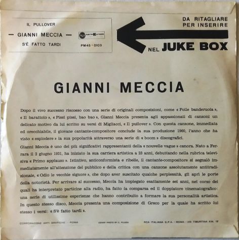 5 dischi 45giri storici del 1960-'61-'62. Vendita anche singolarmente. - Foto 9