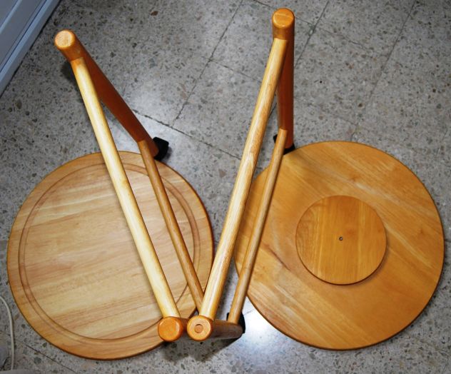 carrello portavivande in legno 48x58 2 ripiani - Foto 3