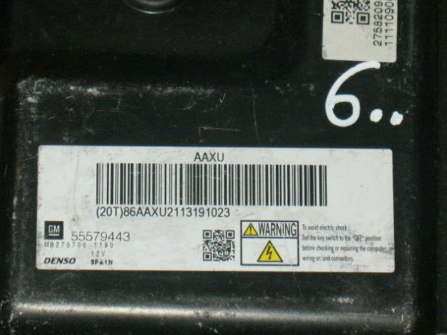 55579443 ECU OPEL ASTRA 1.7 GM 55579443 DENSO MB2757001190 AAXU - Foto 2