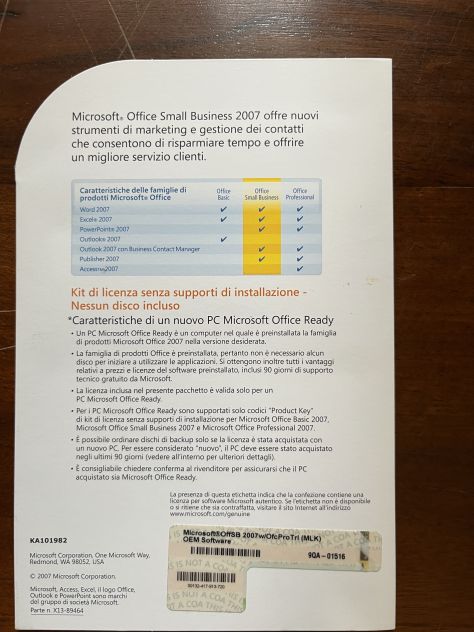 Microsoft Office Small Business 2007 With/Con Business Contact Manager - Foto 2