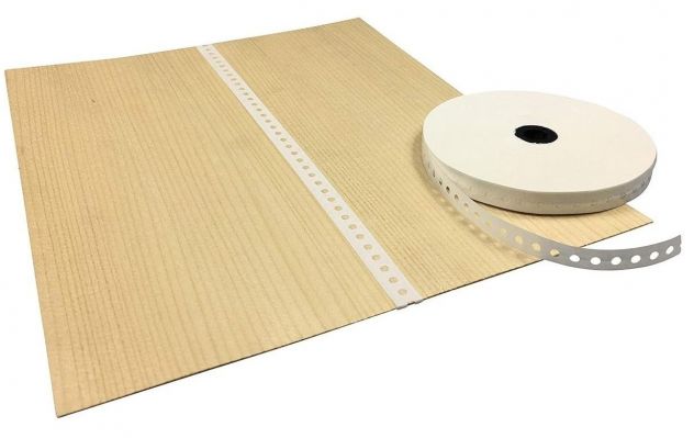 Nastro Carta preincollato forato per impiallacciatura da 1,5 cm.lunghezza 200ml