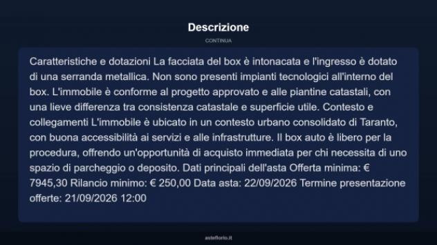 Immobile in asta di 16 m² in vendita a Taranto - Foto 8