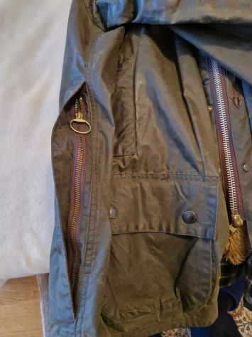 Barbour Beaufort verde ORIGINALE + pelliccia come NUOVO e cerato! - Foto 4