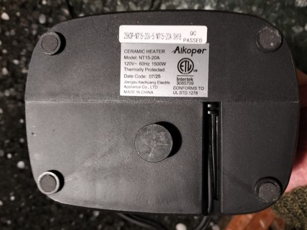 Stufetta elettrica AIKOPER in ceramica - 1500 W - 120V - SPINA AMERICANA - Foto 5