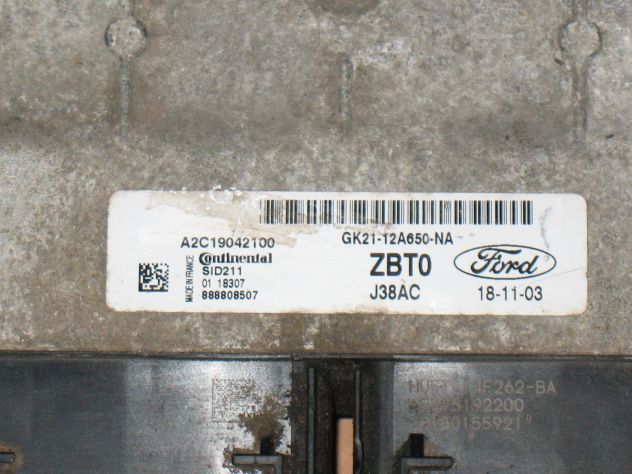 GK21-12A650-NA ECU FORD TRANSIT CUSTOM SID211 A2C19042100 ZBT0 GK2112A650NA - Foto 2