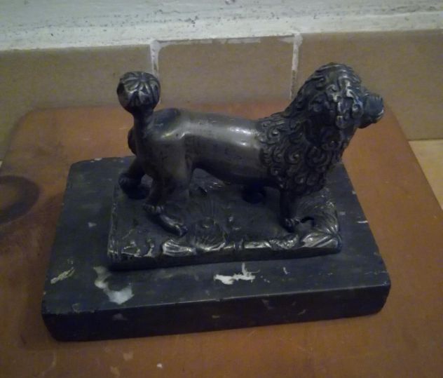 Barboncino Reale in bronzo fine 800 francese - Foto 3