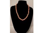 BELLA COLLANA IN AUTENTICO CORALLO ROSA VARIEGATO CHIUSURA ARGENTO.