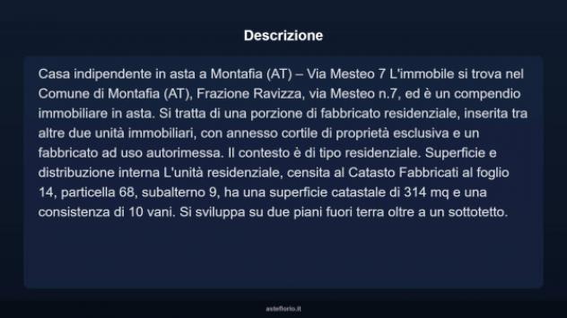 Immobile in asta di 314 m² con più di 5 locali e box auto in vendita a Montafia - Foto 4