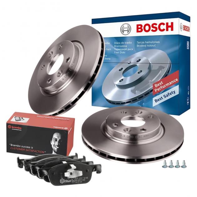 Kit Freni Ant Dischi Bosch 0986479A86 + Pastiglie Brembo P68065 Clio IV e Dacia